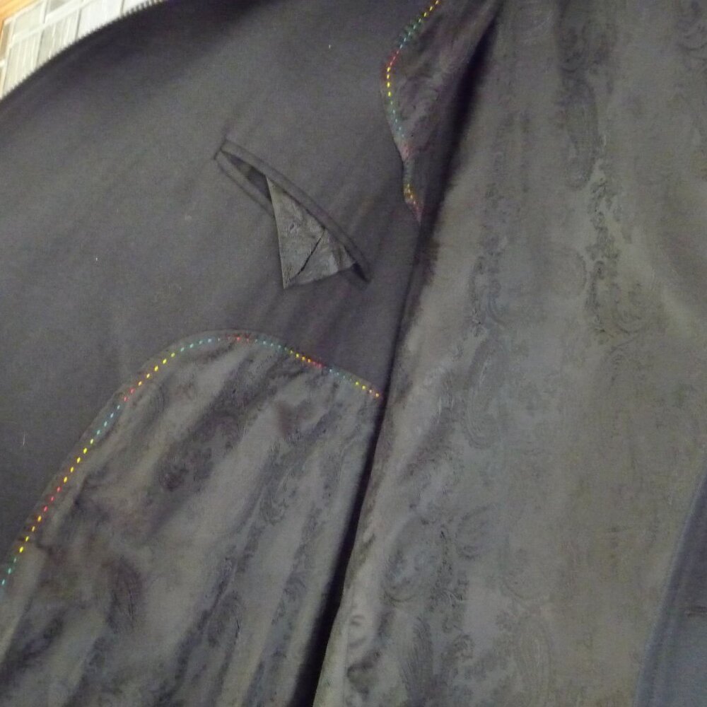 BLACK UTILITY CARGO COAT LONG JACKET 52R - Picture 11 of 13